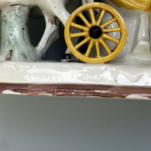 A good Porzellanfabrik Carl Schneiders ceramic Coach & Horses Figure C.20thC