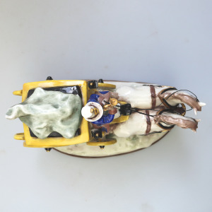 A good Porzellanfabrik Carl Schneiders ceramic Coach & Horses Figure C.20thC