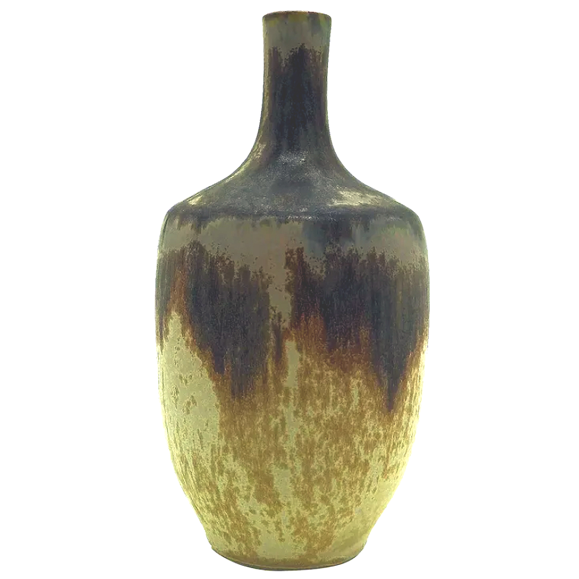 A French Art Deco Denbac crystalline art pottery Stoneware bottle Vase C.1920's