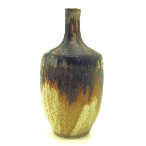 A French Art Deco Denbac crystalline art pottery Stoneware bottle Vase C.1920's