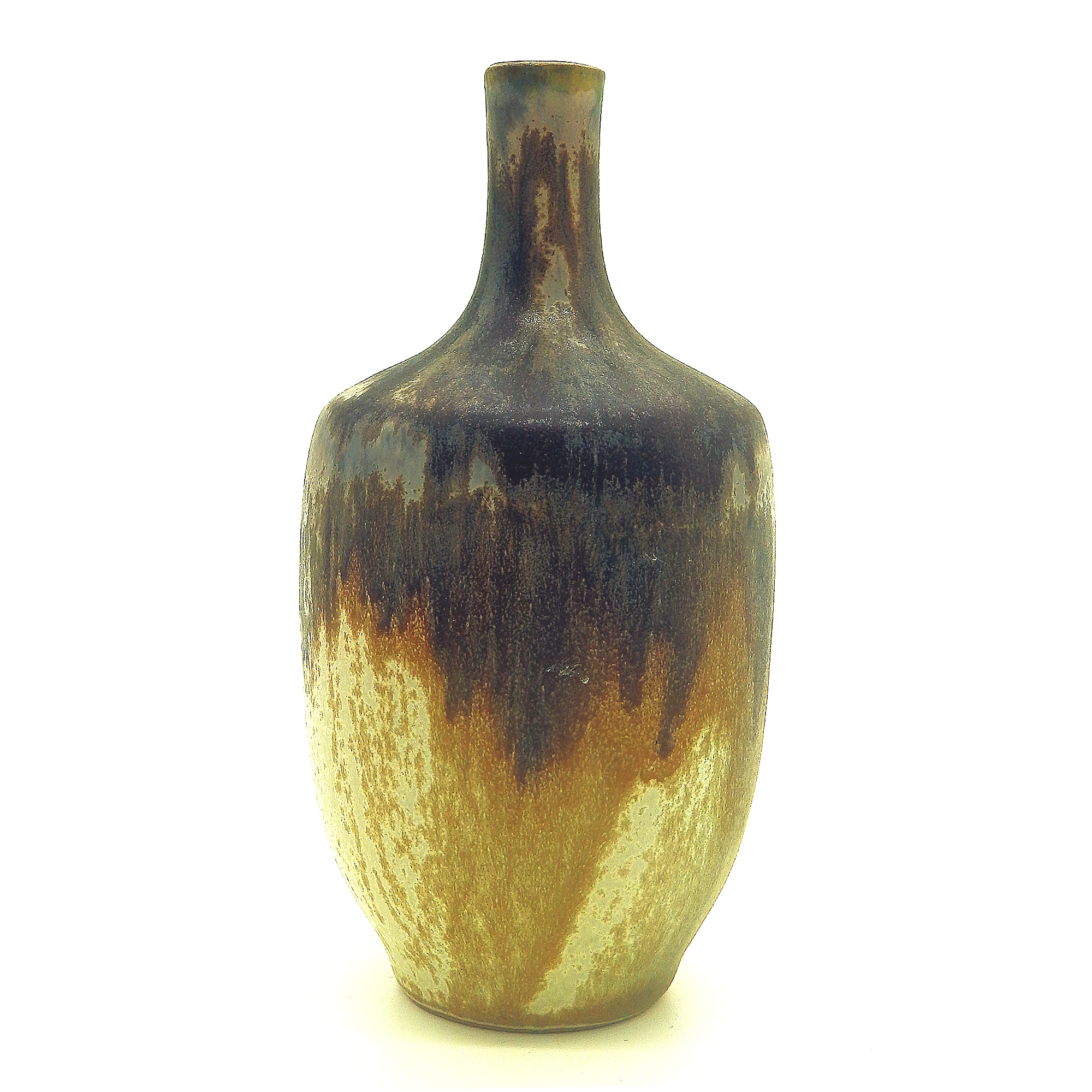 A French Art Deco Denbac crystalline art pottery Stoneware bottle Vase C.1920's