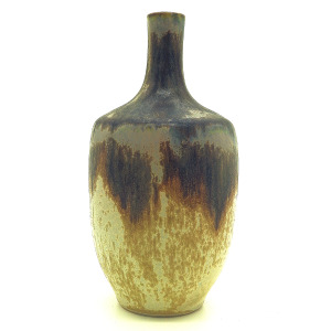 A French Art Deco Denbac crystalline art pottery Stoneware bottle Vase C.1920's