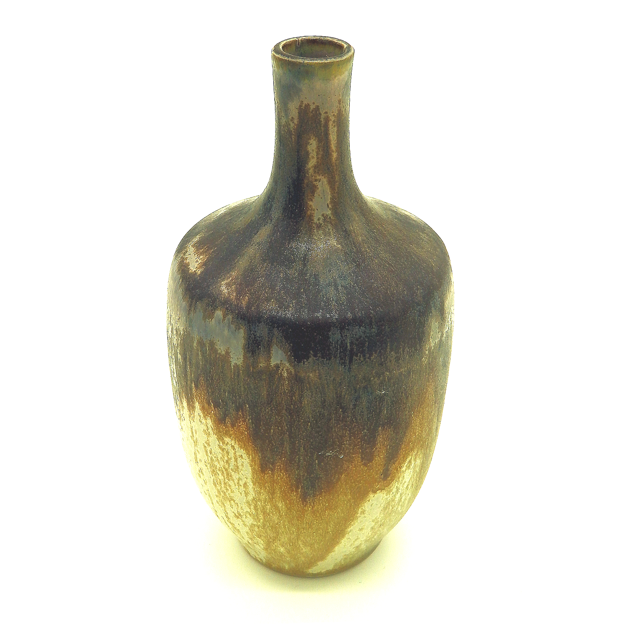 A French Art Deco Denbac crystalline art pottery Stoneware bottle Vase C.1920's