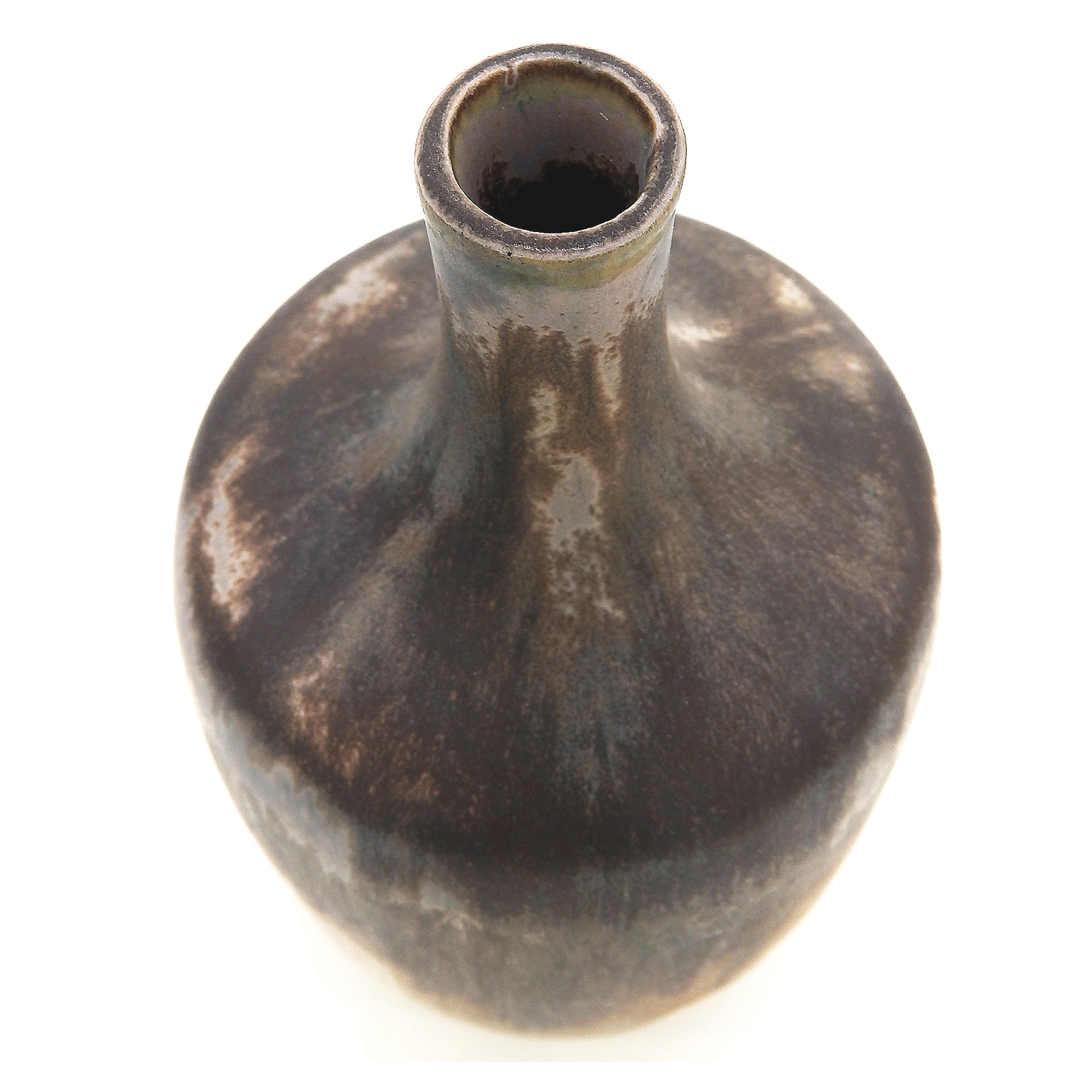 A French Art Deco Denbac crystalline art pottery Stoneware bottle Vase C.1920's