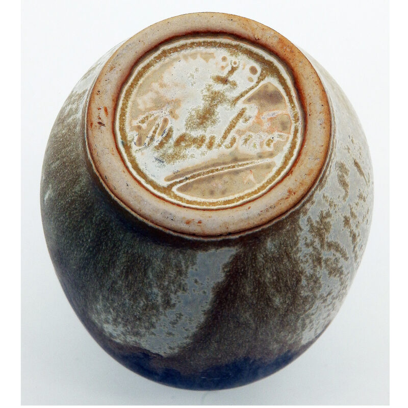 A French Art Deco Denbac crystalline art pottery Stoneware bottle Vase C.1920's