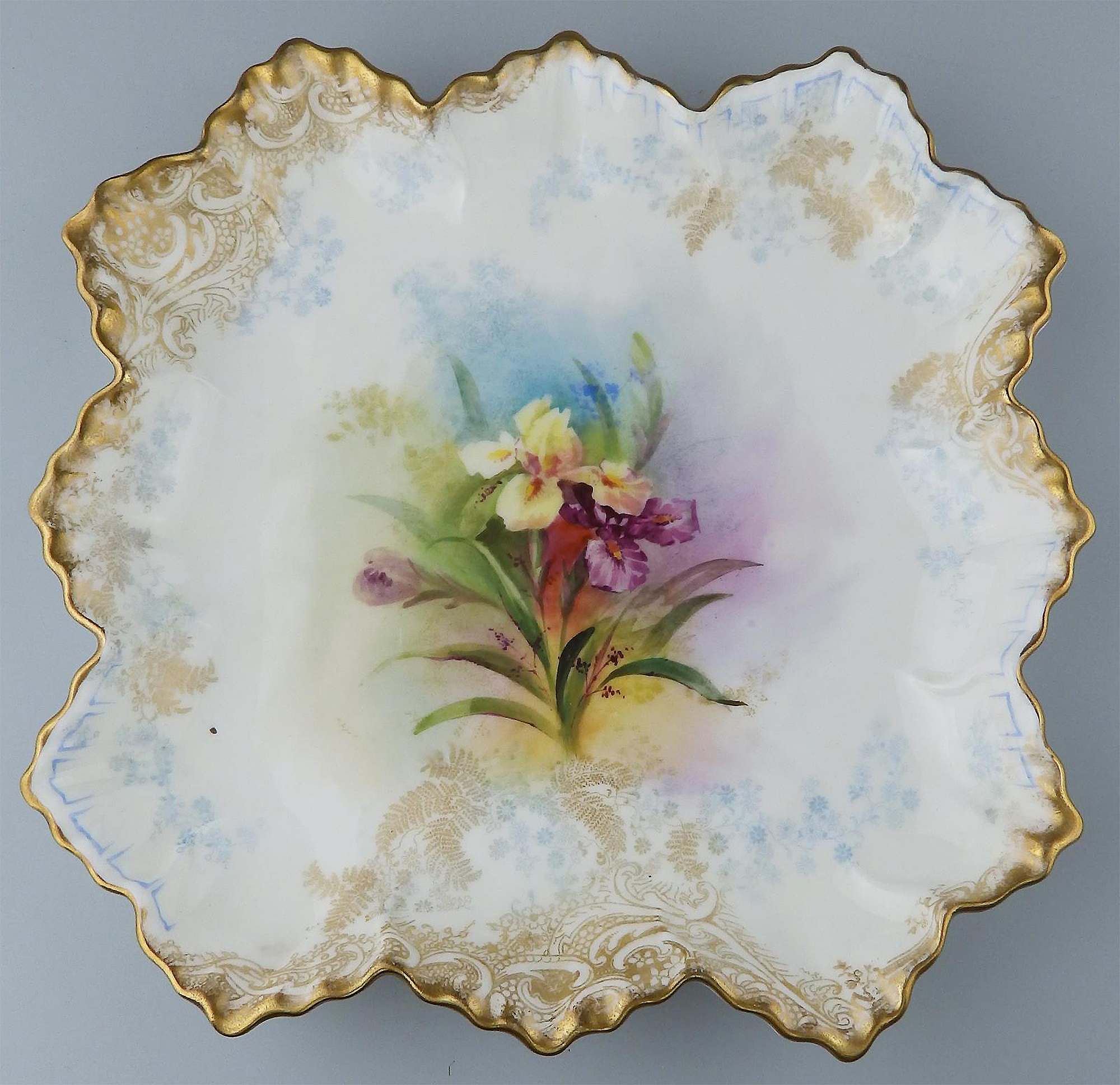 Exceptional antique Royal Doulton porcelain hand-painted Dessert Service C.1890