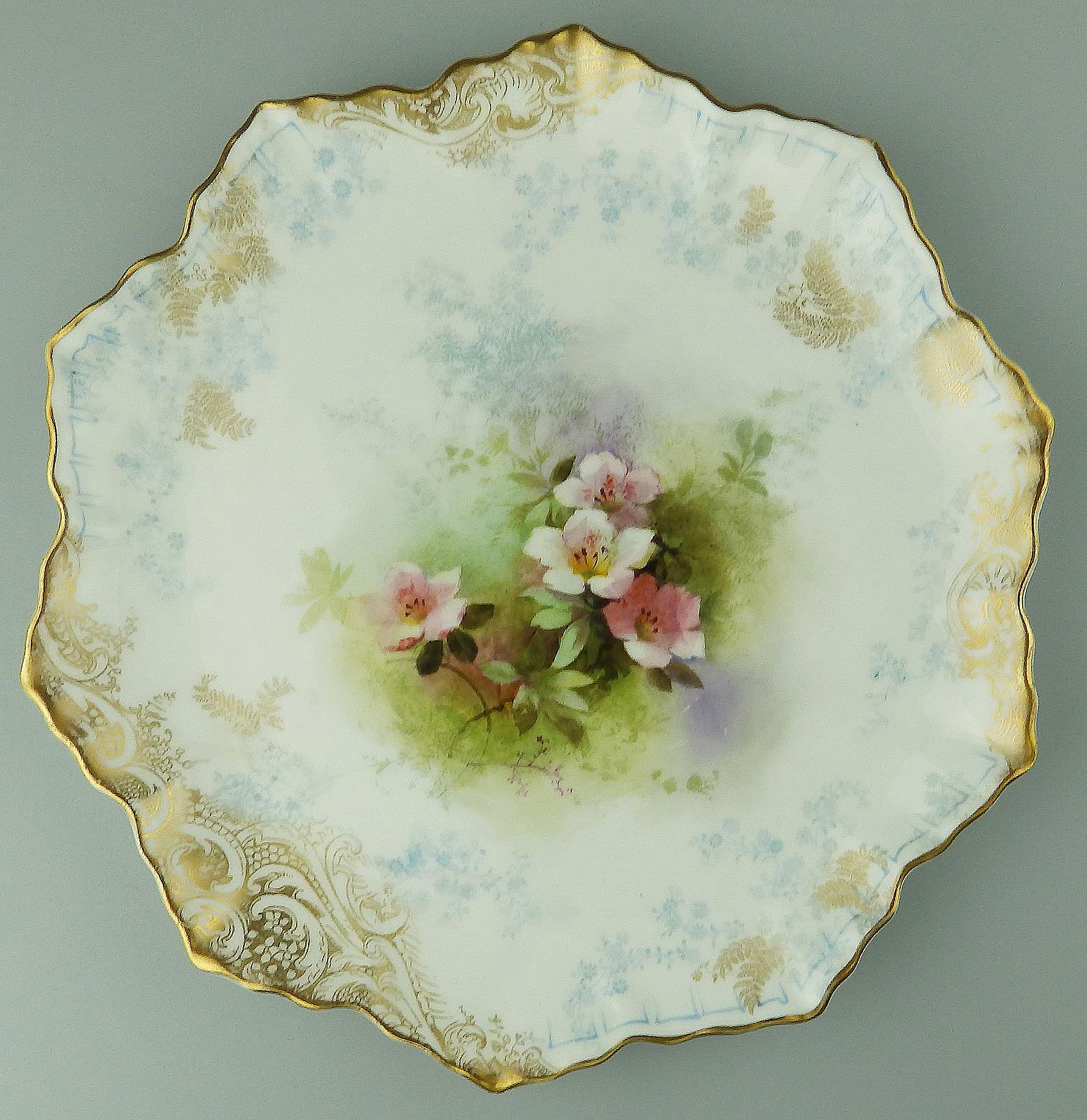 Exceptional antique Royal Doulton porcelain hand-painted Dessert Service C.1890