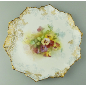 Exceptional antique Royal Doulton porcelain hand-painted Dessert Service C.1890