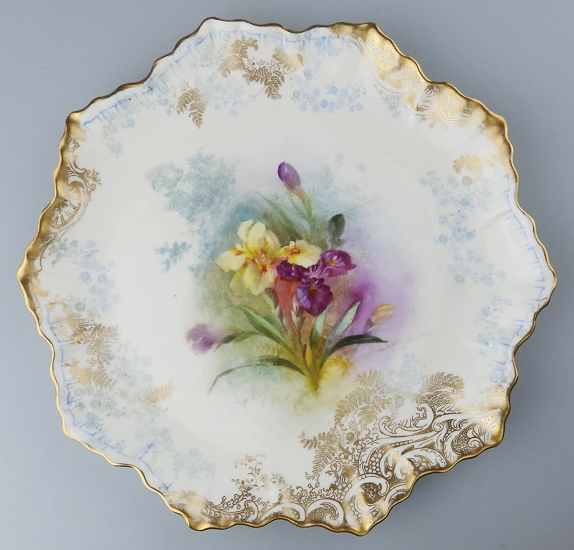 Exceptional antique Royal Doulton porcelain hand-painted Dessert Service C.1890