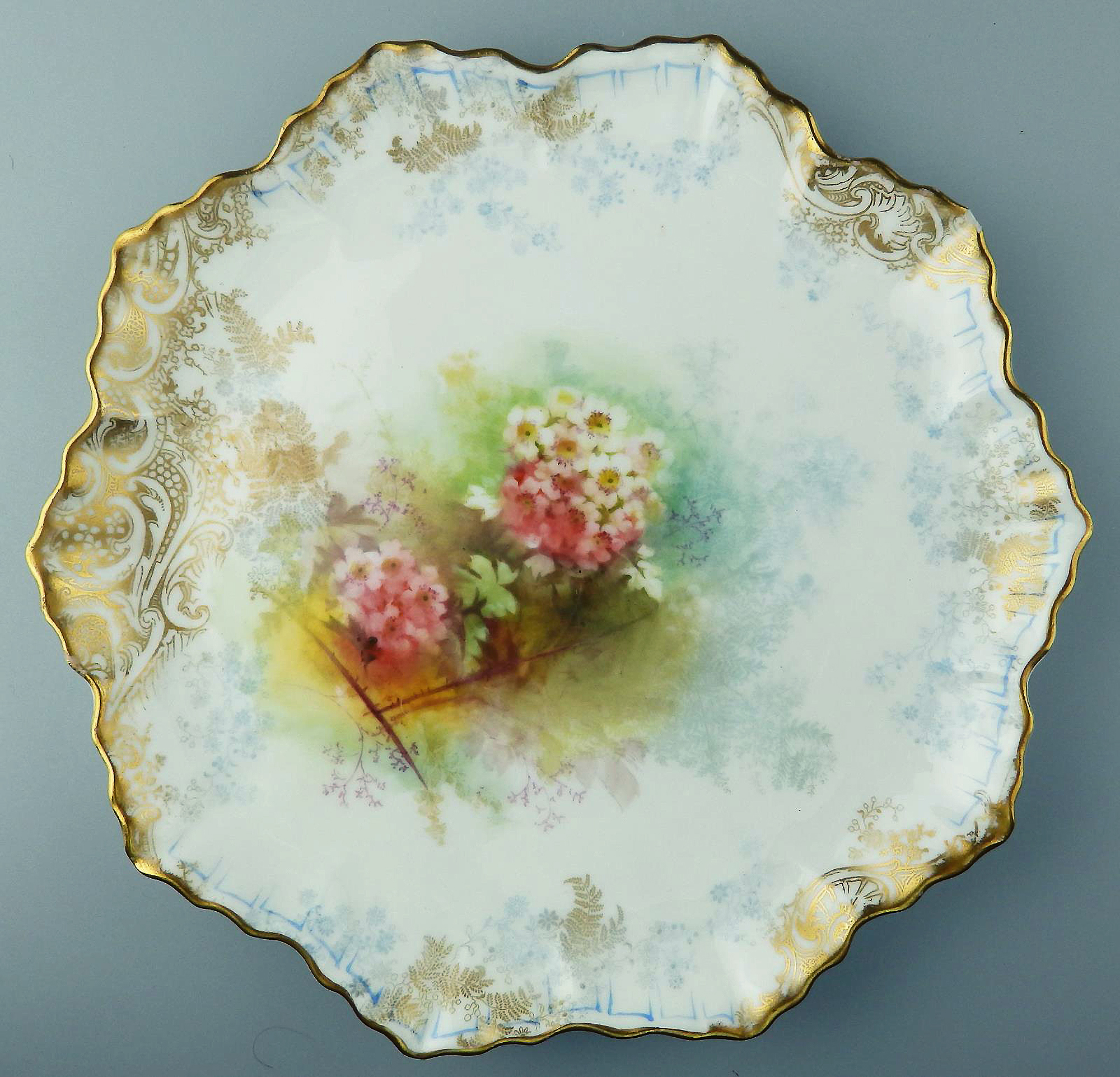 Exceptional antique Royal Doulton porcelain hand-painted Dessert Service C.1890