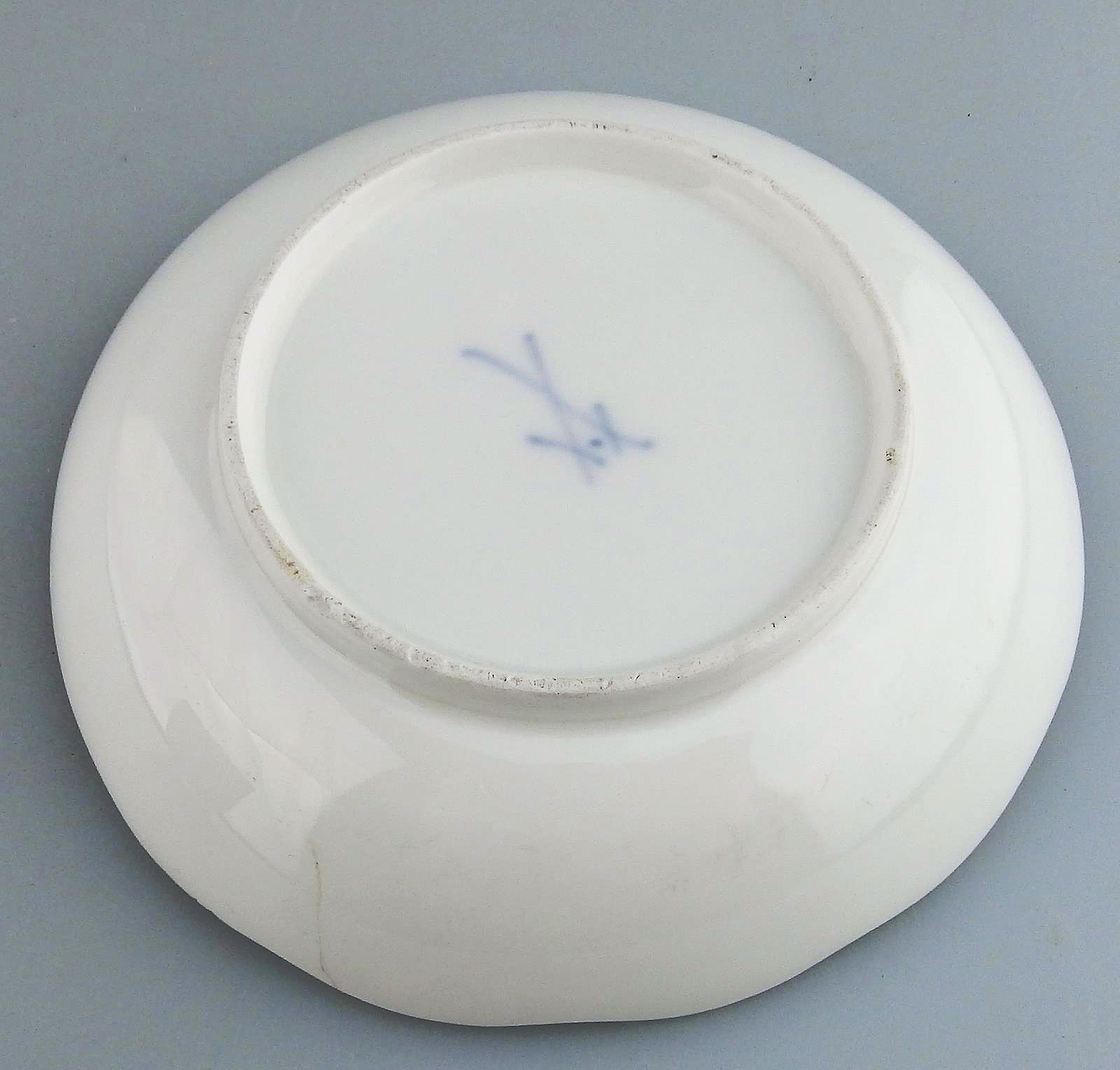 Antique porcelain Academic period dot Meissen Blanc de Chine Cup & Saucer C.1763