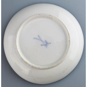Antique porcelain Academic period dot Meissen Blanc de Chine Cup & Saucer C.1763