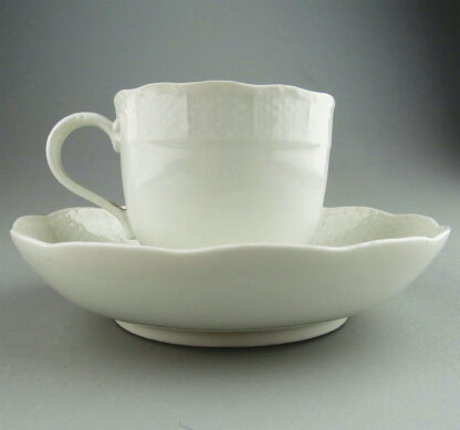 Antique porcelain Academic period dot Meissen Blanc de Chine Cup & Saucer C.1763 - Image 5