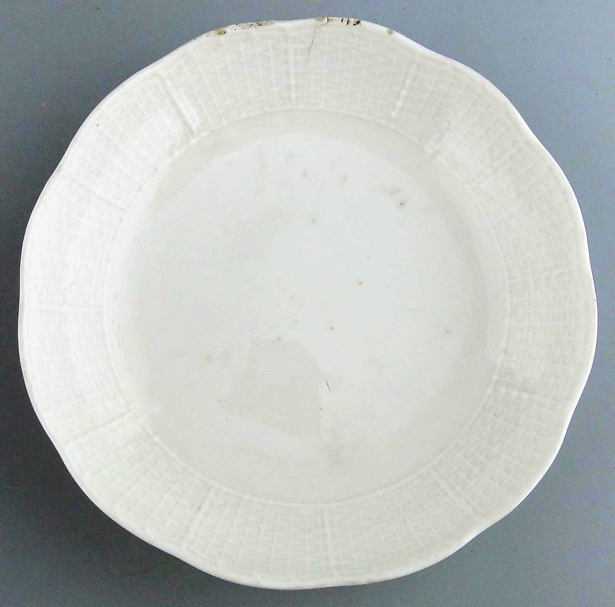Antique porcelain Academic period dot Meissen Blanc de Chine Cup & Saucer C.1763