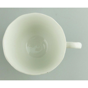Antique porcelain Academic period dot Meissen Blanc de Chine Cup & Saucer C.1763