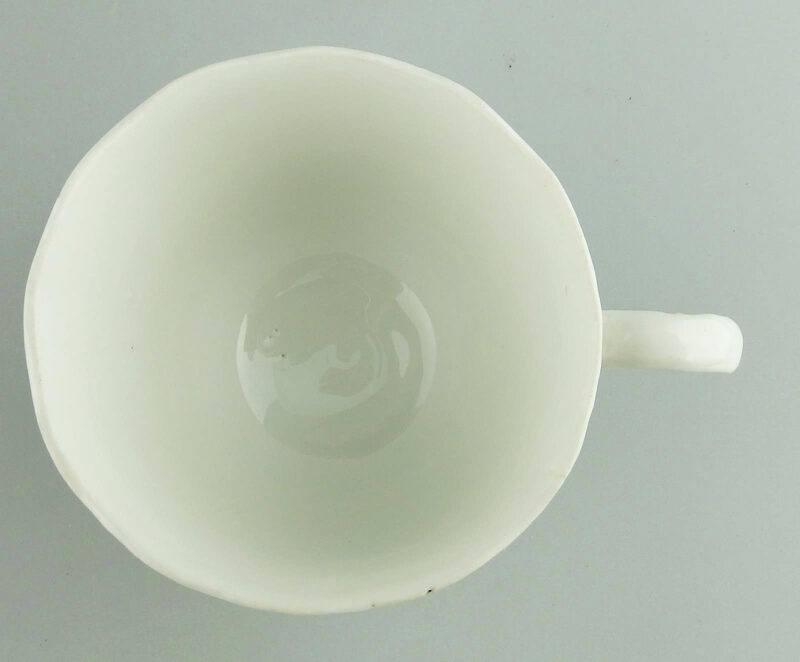 Antique porcelain Academic period dot Meissen Blanc de Chine Cup & Saucer C.1763