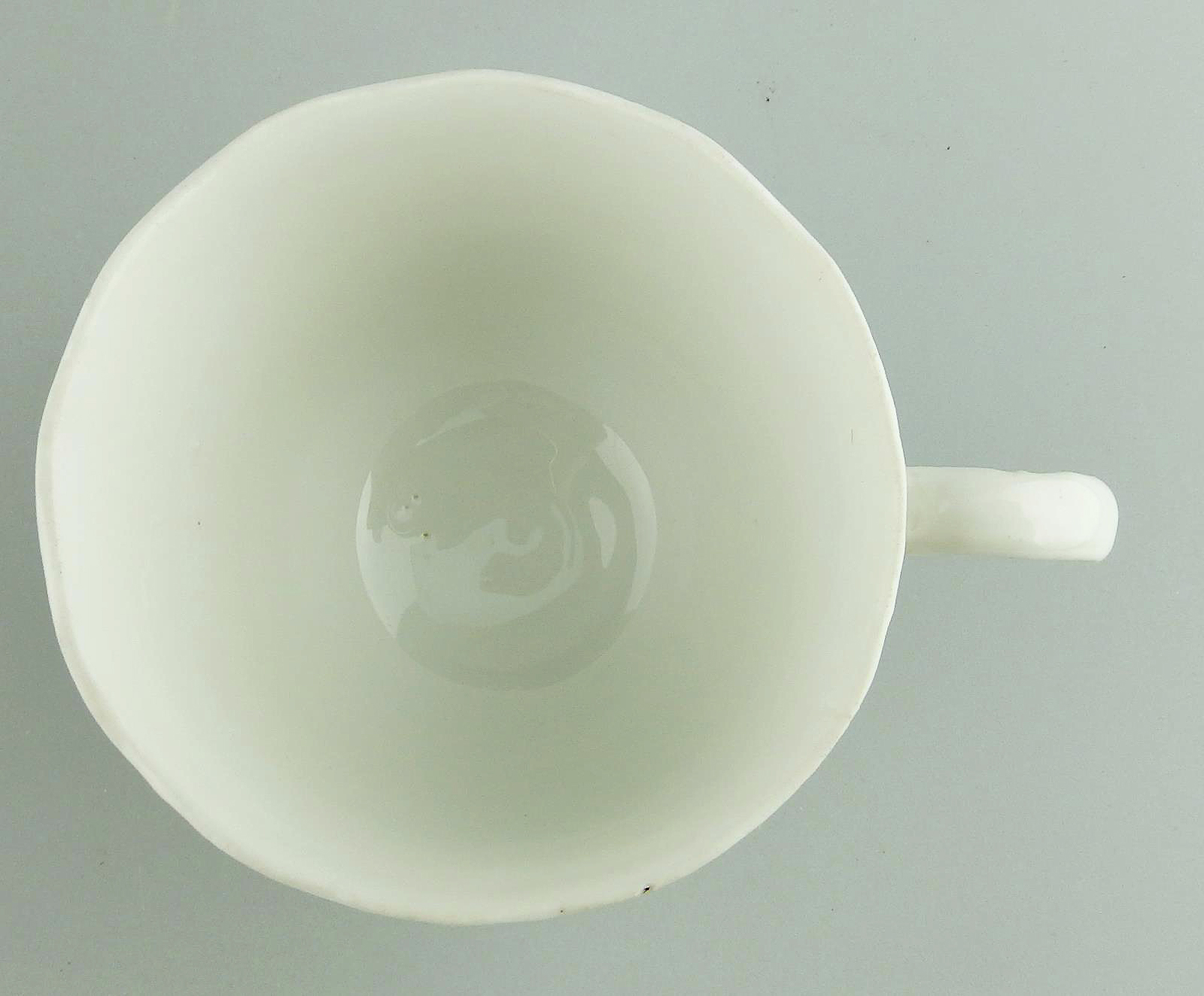 Antique porcelain Academic period dot Meissen Blanc de Chine Cup & Saucer C.1763