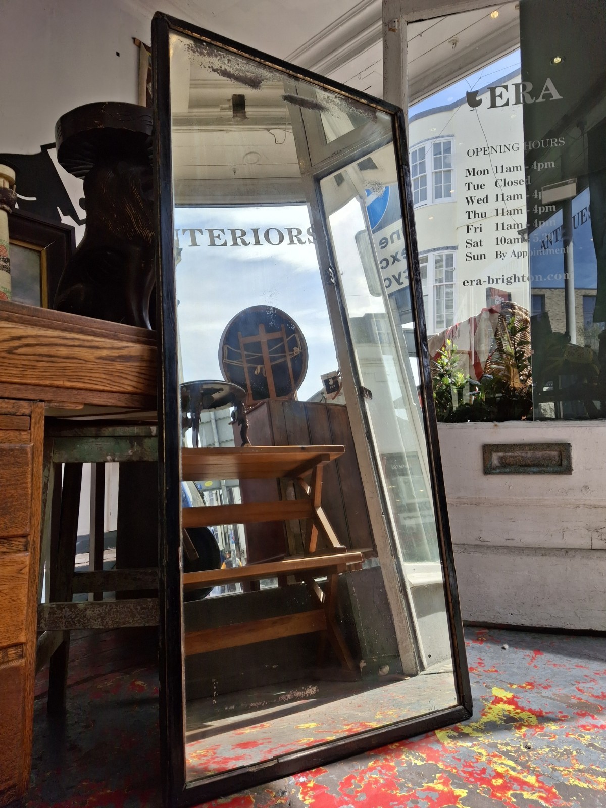 Early 20th Century Full Length Tailors/Outfitters Mirror. Vintage/Antique