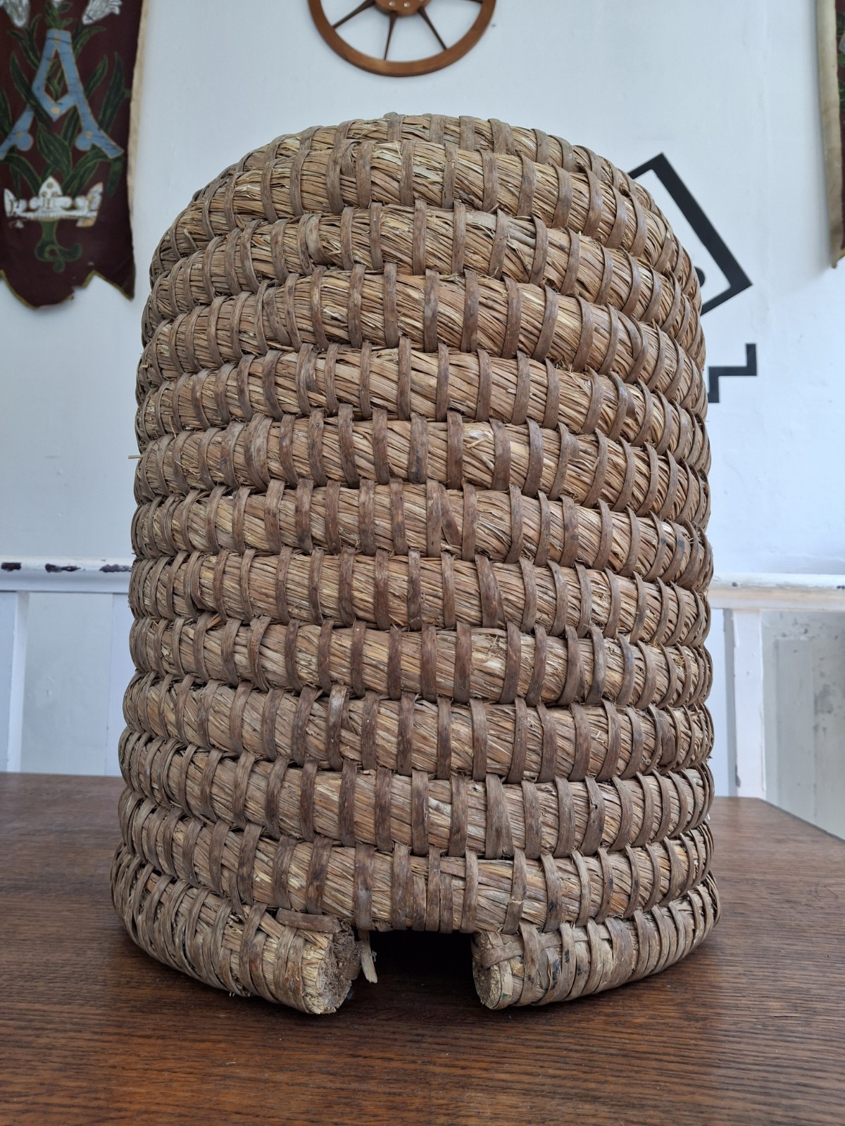 Early 20th Century Hand Woven Bee Skep/Basket. Antique/Decorative/Vintage
