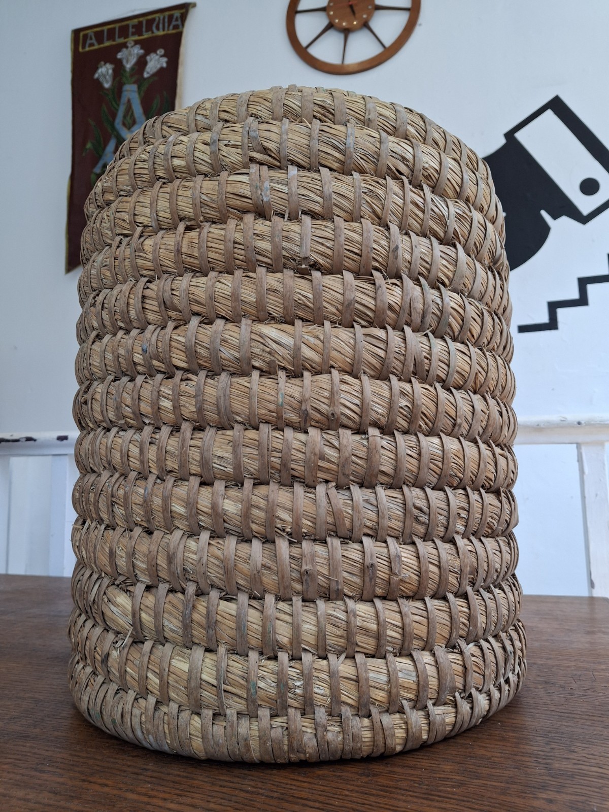 Early 20th Century Hand Woven Bee Skep/Basket. Antique/Decorative/Vintage
