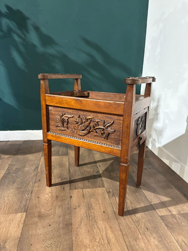 Edwardian Carved Piano Stool