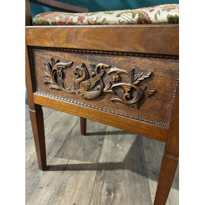 Edwardian Carved Piano Stool