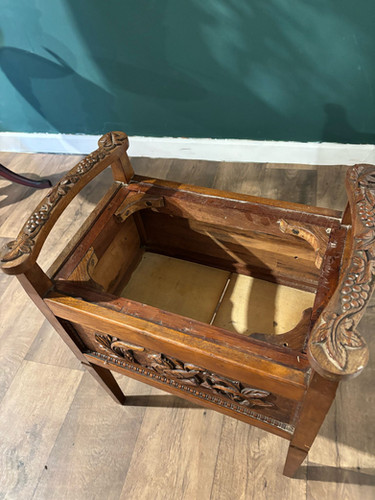 Edwardian Carved Piano Stool