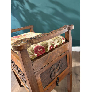 Edwardian Carved Piano Stool