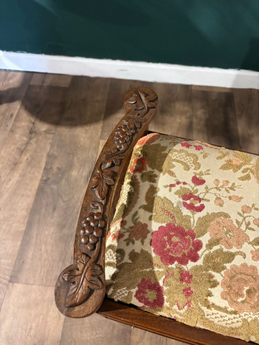 Edwardian Carved Piano Stool