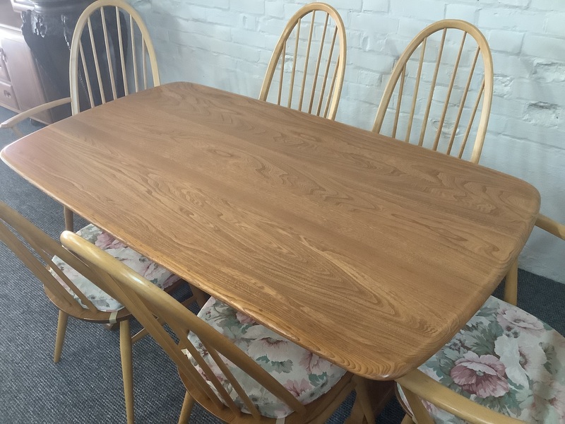 Ercol Aldeburgh Refectory Dining Table In Light Elm.