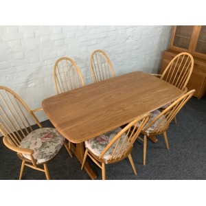 Ercol Aldeburgh Refectory Dining Table In Light Elm.