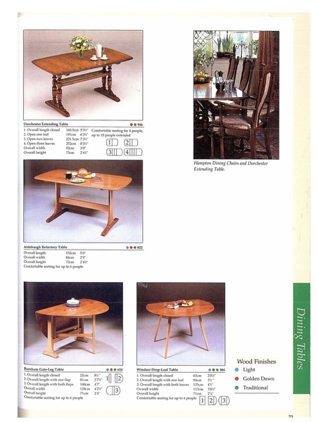 Ercol Aldeburgh Refectory Dining Table In Light Elm.