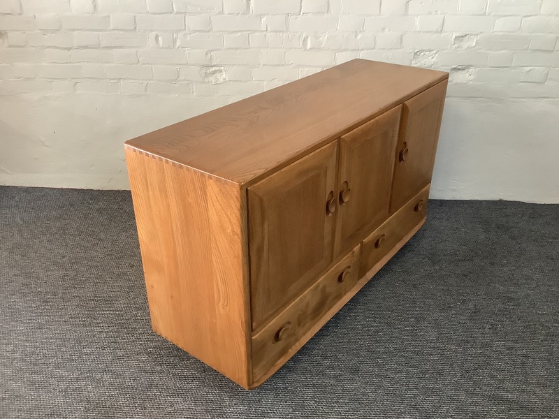 Ercol Windsor 468 Serving On Castors. Produced From Solid English Elm.