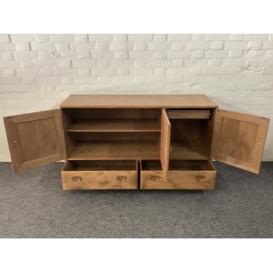 Ercol Windsor 468 Serving On Castors. Produced From Solid English Elm.