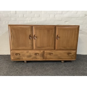 Ercol Windsor 468 Serving On Castors. Produced From Solid English Elm.