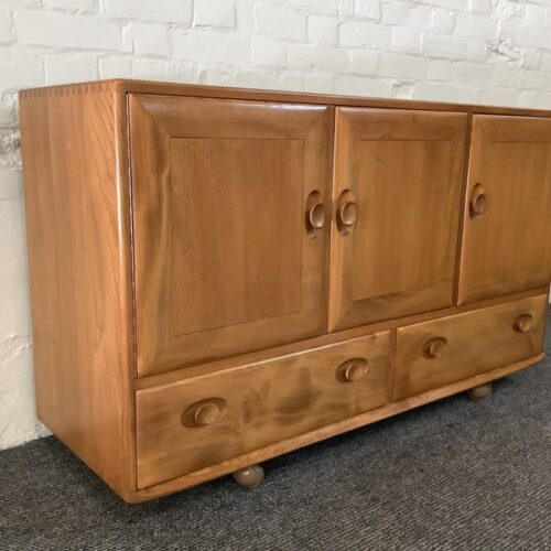 Ercol Windsor 468 Serving On Castors. Produced From Solid English Elm.