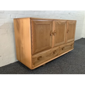 Ercol Windsor 468 Sideboard In Light Elm Finish.