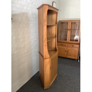 Ercol Windsor Corner Display Cabinet In Light Elm.