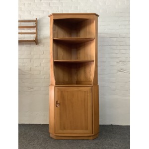 Ercol Windsor Corner Display Cabinet In Light Elm.