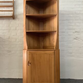 Ercol Windsor Corner Display Cabinet In Light Elm.