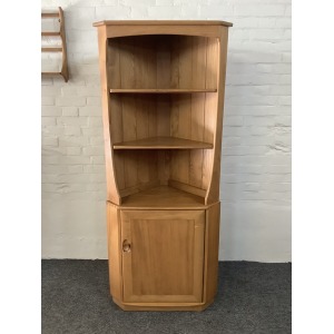 Ercol Windsor Corner Display Cabinet In Light Elm.