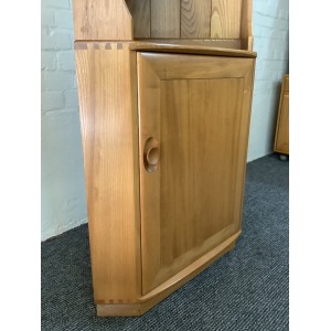 Ercol Windsor Corner Display Cabinet In Light Elm.