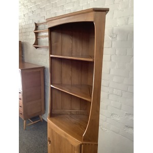 Ercol Windsor Corner Display Cabinet In Light Elm.
