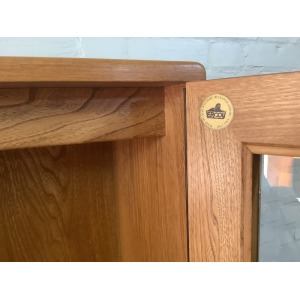 Ercol Windsor Glazed Display Cabinet In Light Elm.
