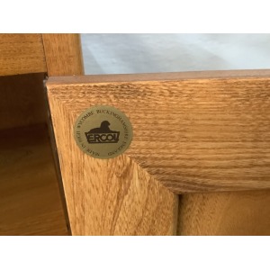 Ercol Windsor Glazed Display Cabinet In Light Elm.