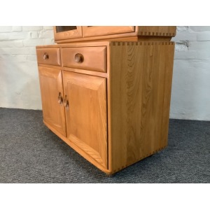 Ercol Windsor Glazed Display Cabinet In Light Elm.
