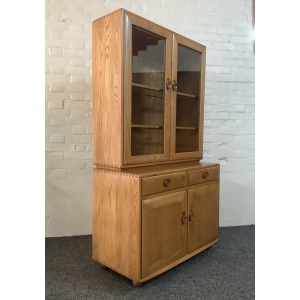 Ercol Windsor Glazed Display Cabinet In Light Elm.