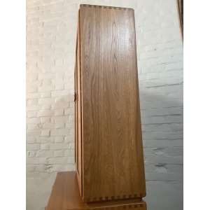 Ercol Windsor Glazed Display Cabinet In Light Elm.