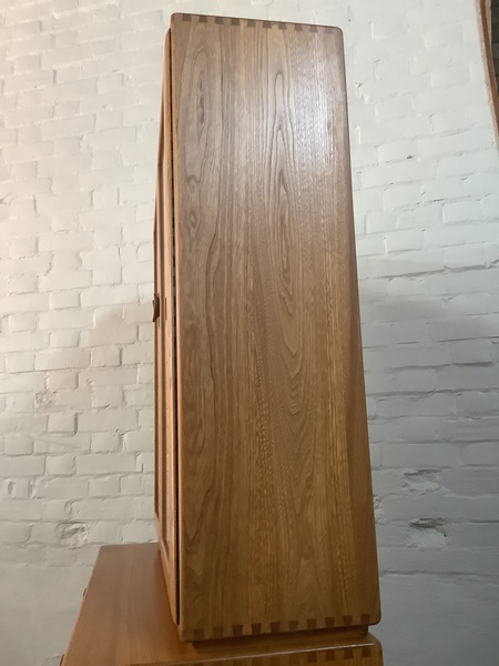 Ercol Windsor Glazed Display Cabinet In Light Elm.