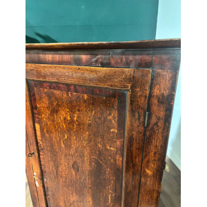 Georgian Oak With Mahogany Cross Banding Corner Cupboard